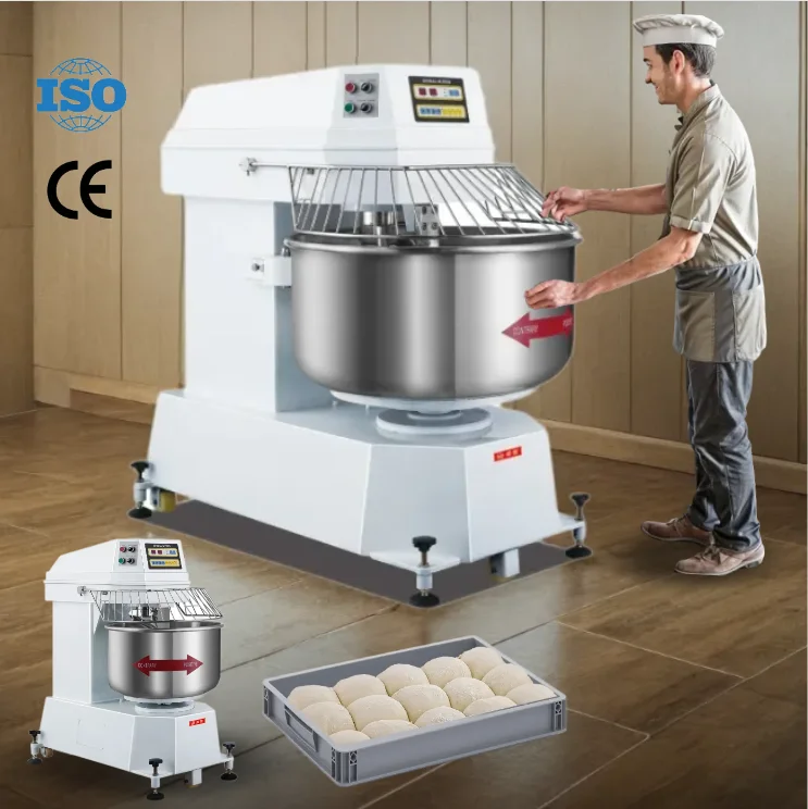 Commercial Industrial Noodle Bread Spiral Dough Mixer 25 50 100 kg 250l 25kg 50kg 100kg 150kg 200kg Flour Mix Machine for Bakery