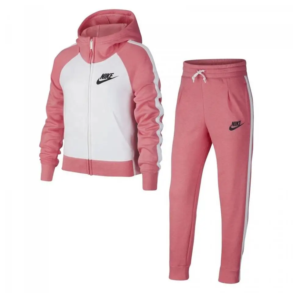 pink and white jogging suit