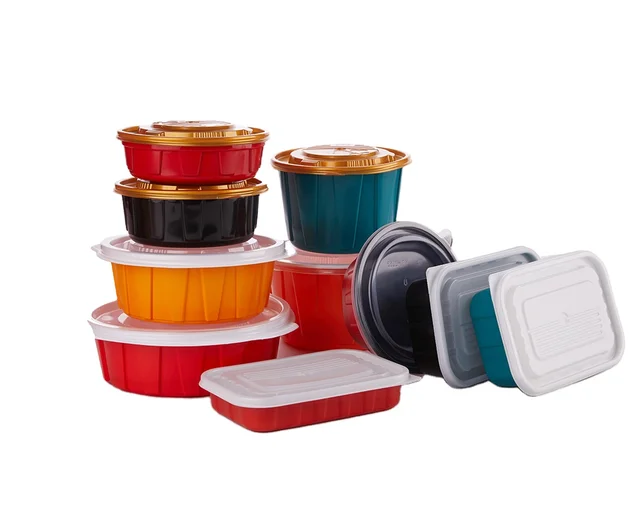 Plastic Disposable Take Away Restaurant To Go Microwave Safe Food Storage Containers