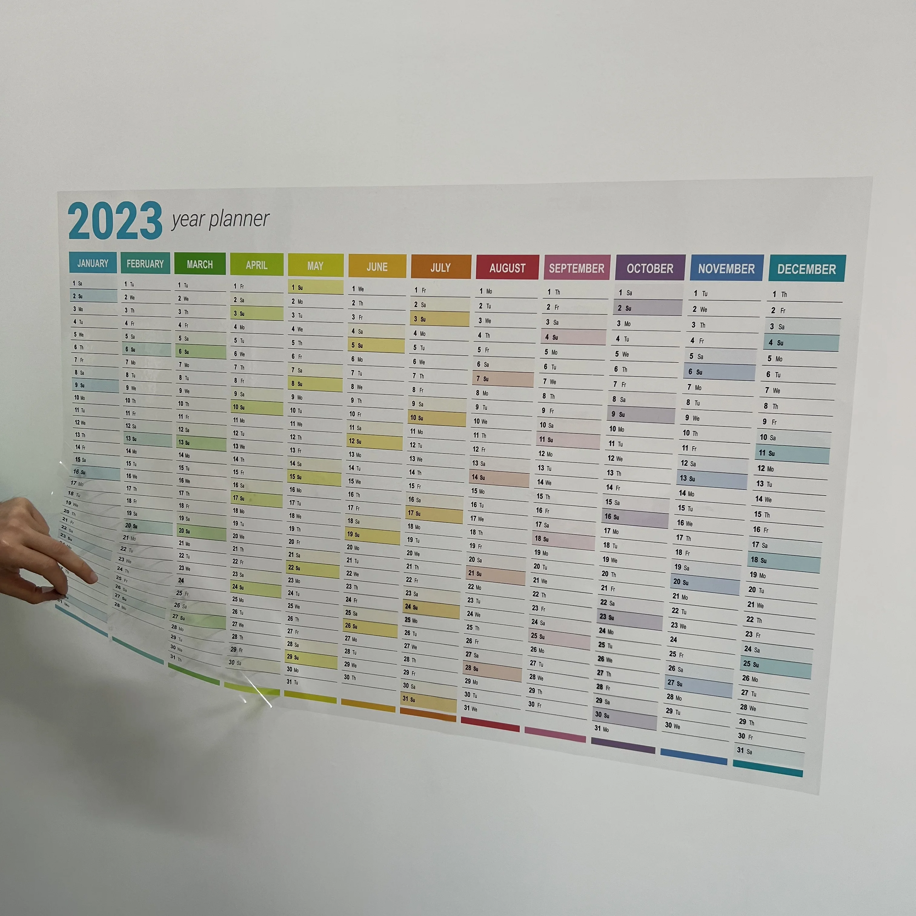 Dry Erase 2024 Calendar Annual Planner Model3 Reusable Durable Polystyrene Material Holds The