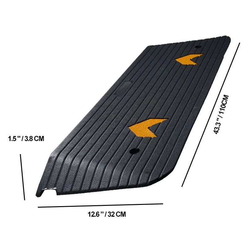 Odorless Slipless Reflective Rubber Home-use Ramp Threshold Ramp for Mobility Scooter , Motorcycle supplier