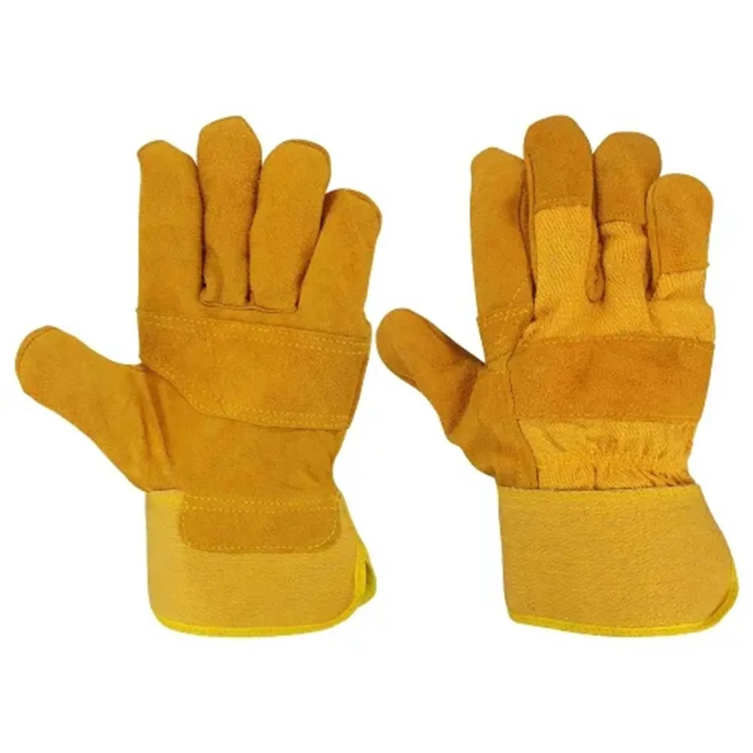 Heavy Duty Industrial Safety Canadian Rigger Welding Gloves Cow Split ...