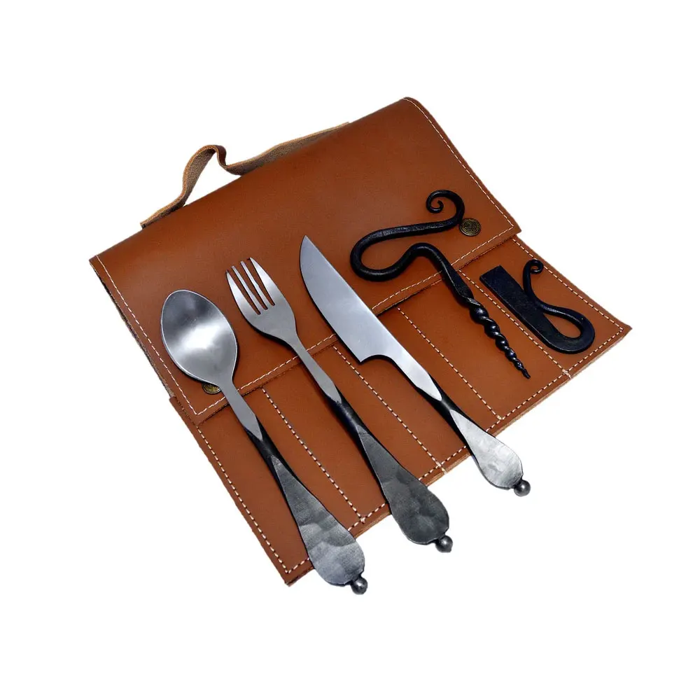 Medieval Dinner Hall Renaissance Hand Forged Iron Utensils Cutlery Set ...