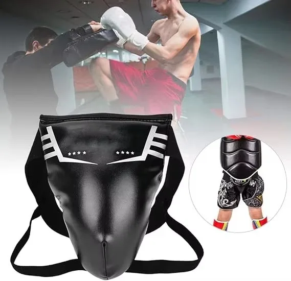Custom Made Boxing Groin Guard / Kids Adult Jockstrap PU Leather Crotch Protector GROIN GUARD with Breathing
