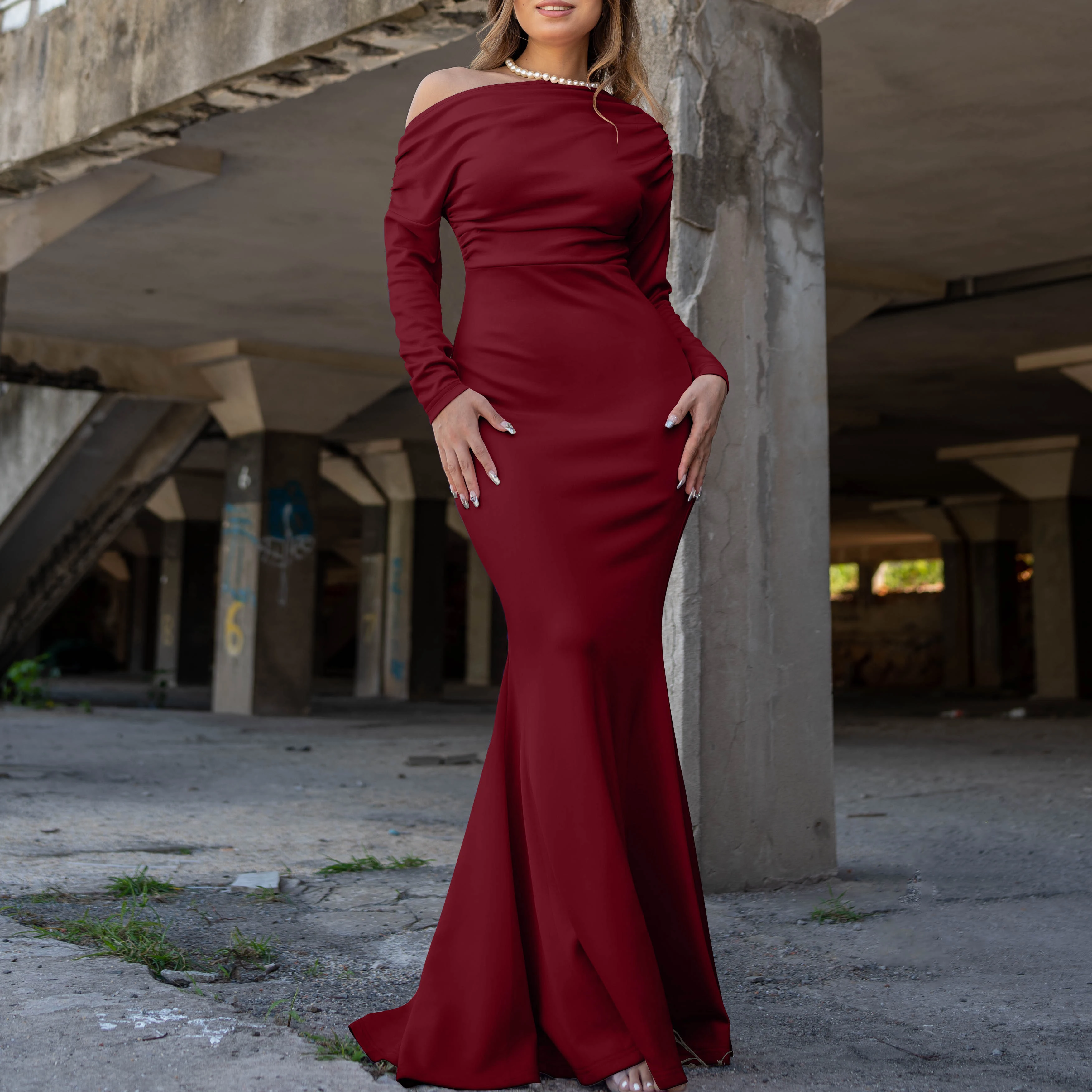 Alibaba.com: TOB BK872 Custom Ladies Halloween Prom Dress, One-Shoulder,  Floor-Length : Support for sample orders and in-stock items for efficient  trading