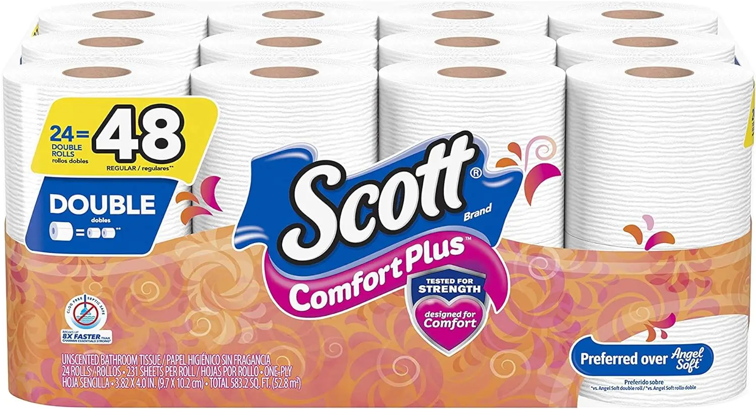 Hot Selling Toilet Paper Scott Comfortplus Toilet Paper Mega Rolls,2ply Bath Tissue Packaging