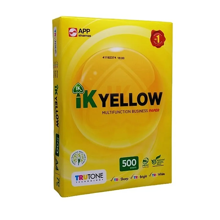 Ik Yellow A4 Paper A4 Copy Paper 80gsm 70gsm Copier Paper Buy Papers