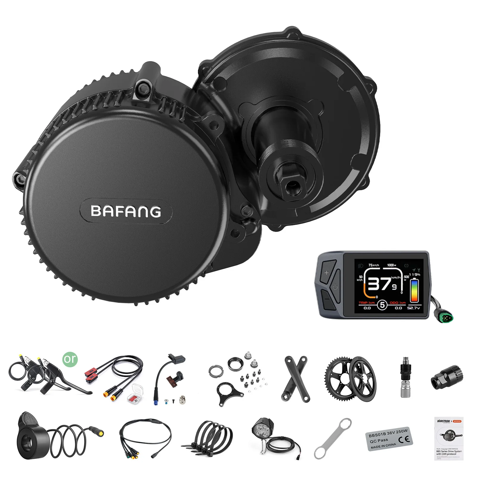 Bafang BBSHD 48V/52V 1000W中型ドライブモーターキットとLCDディスプレイ
