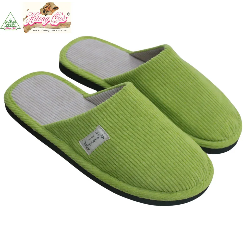 Soft Comfortable Bamboo Slippers Winter Cushioning Sweat-Absorbing Home Warm Cinnamon Powder Made Vietnam Men Women