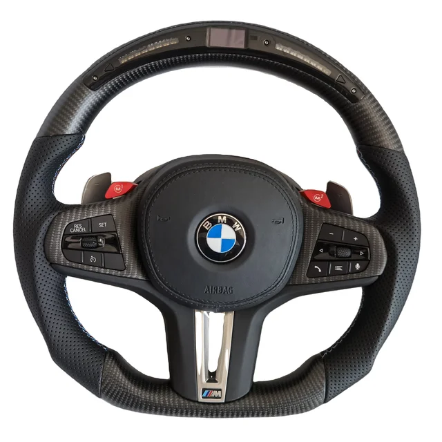 Custom Leather carbon fiber steering wheel fit For BMW all Models and Series 2010 to 2024 Customizable E90/46  F10/30/44  G20/32