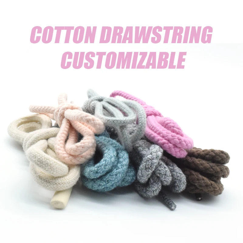 Customizable 100% Cotton Drawstring Hoodie with Coated round Woven Braided Waistband Replacement Clamp for Shoes