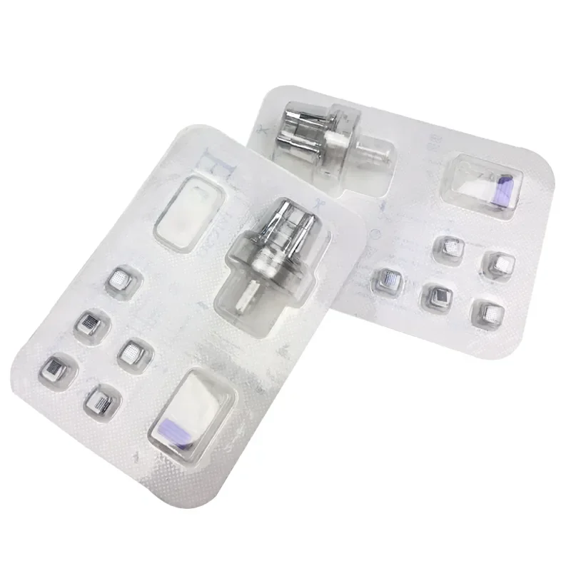 EMS Monocrystalline Silicon Chip Replacement Head 1 Set for Injector Mesotherapy Gun Needle Free Moisturizing Mesogun