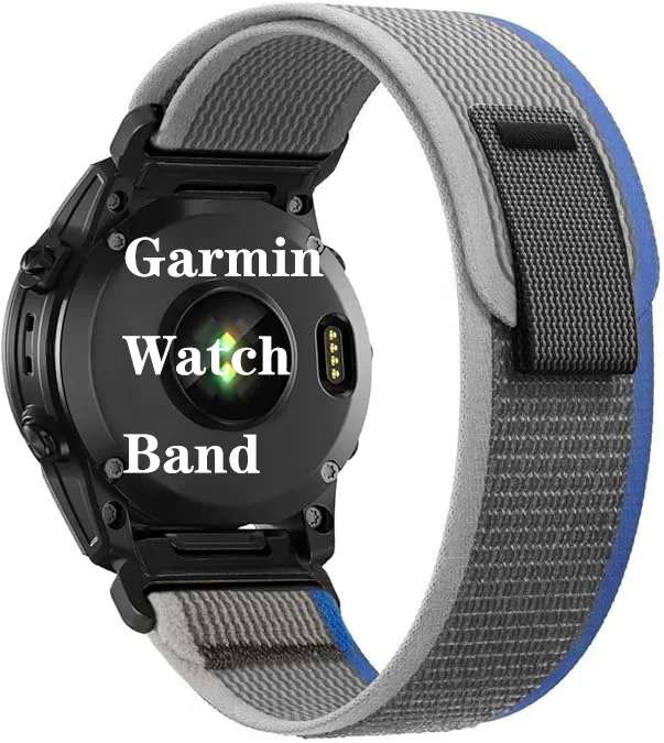 Adjustable Quick Release Fit Elastic 26watch Bands Nylon Weave Trail Loop Watch Strap Replacement for Garmin 22mm