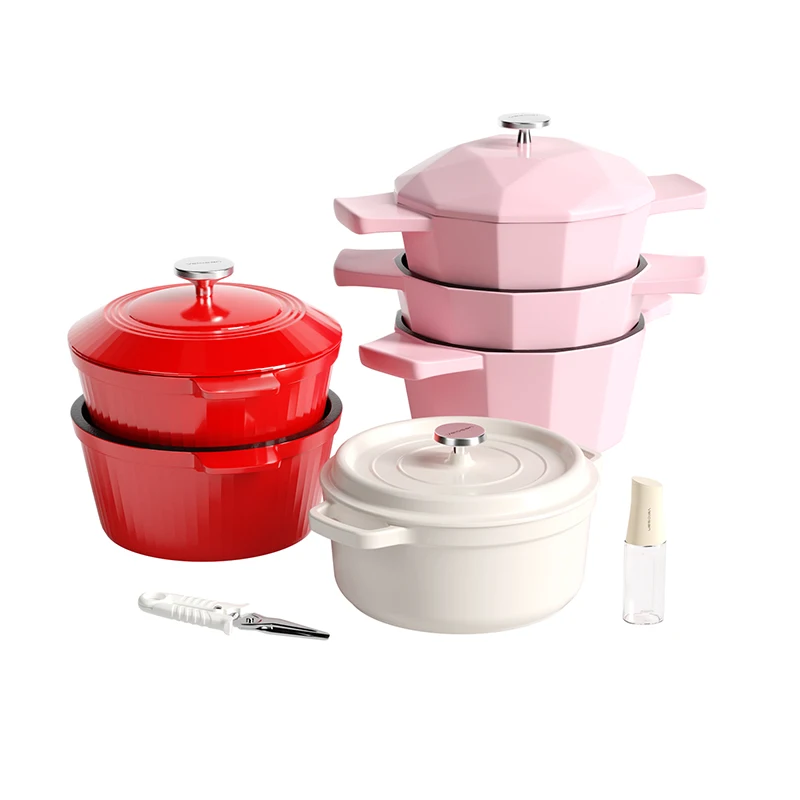 8 шт. набор эмалированной чугунной