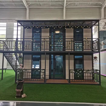 2 floors 40 Ft 20 Ft Prefab Container Expandable House Insulated Mobile Prefabricated Home 3 Bedroom With Kitchen tiny house