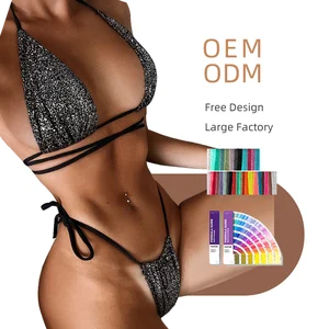 Glitter Sexy Bikini Set Extreme Beach String Swimsuits Fashionable Bandage Woman Bikinis for Girls 2-Piece Swimwear