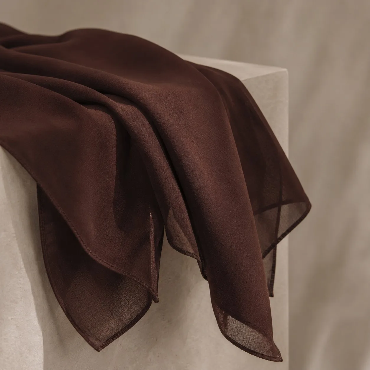 Custom Bamboo Modal Hijab Dark Chocolate view 6