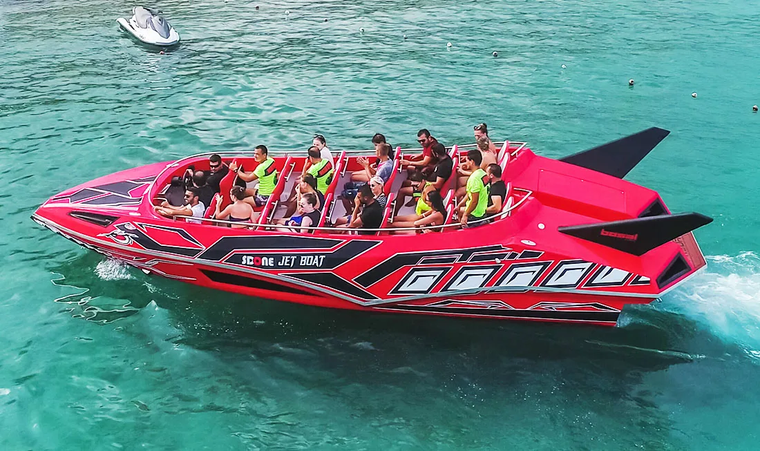 Alesta Marine Luxury Commercial Jet Boat Yellow New Fiber Glass