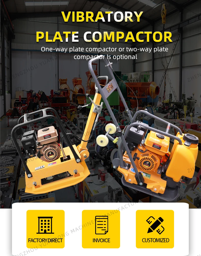 Double Way Vibratory Plate Compactor Hand Held Soil Plate Compactor ...