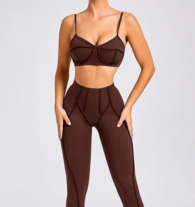 Custom Gym Clothing Set Breathable Leggings Yoga Gym Activewear Set 2 Piece Pants Gym Fitness Sets for Women