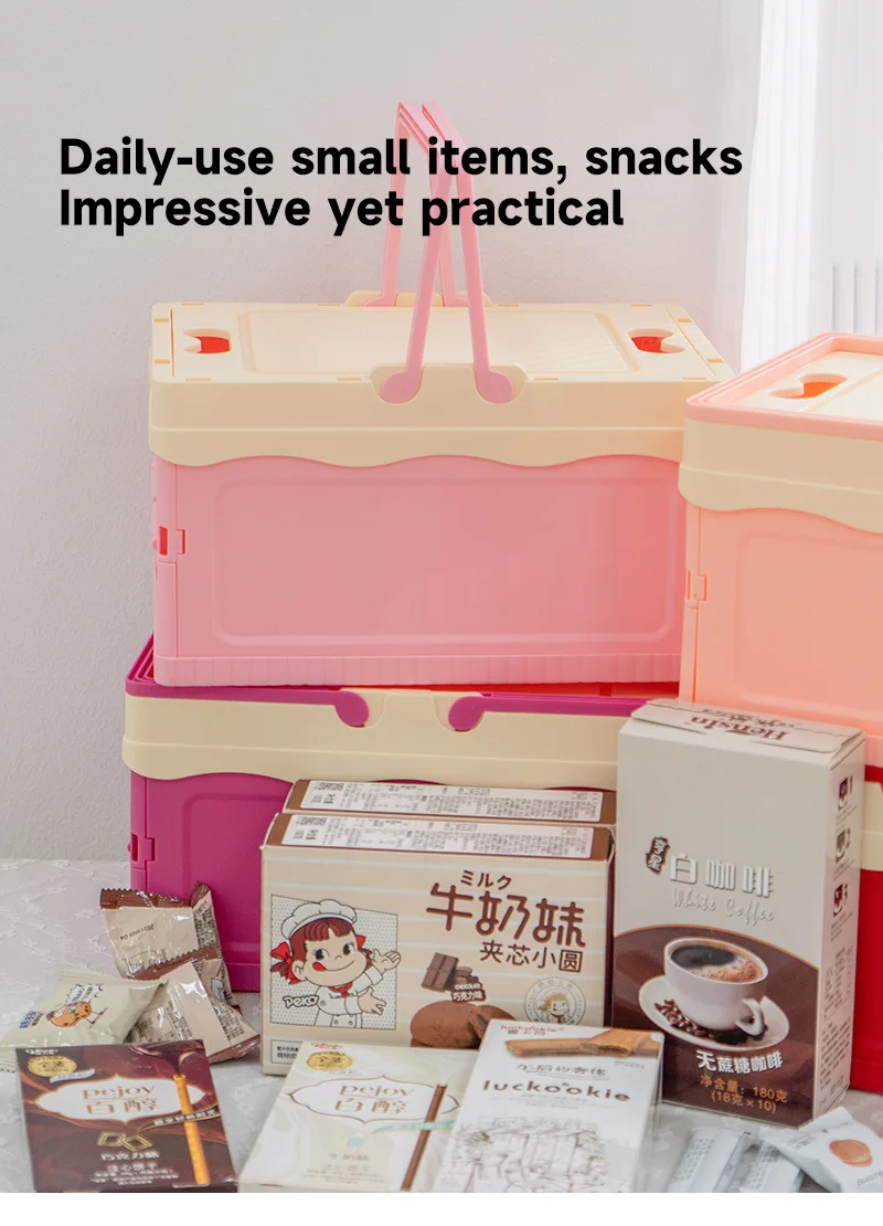 item no6008 new arrival large size household durable reliable stackable plastic folding collapsible storage crate with lid and handle-5