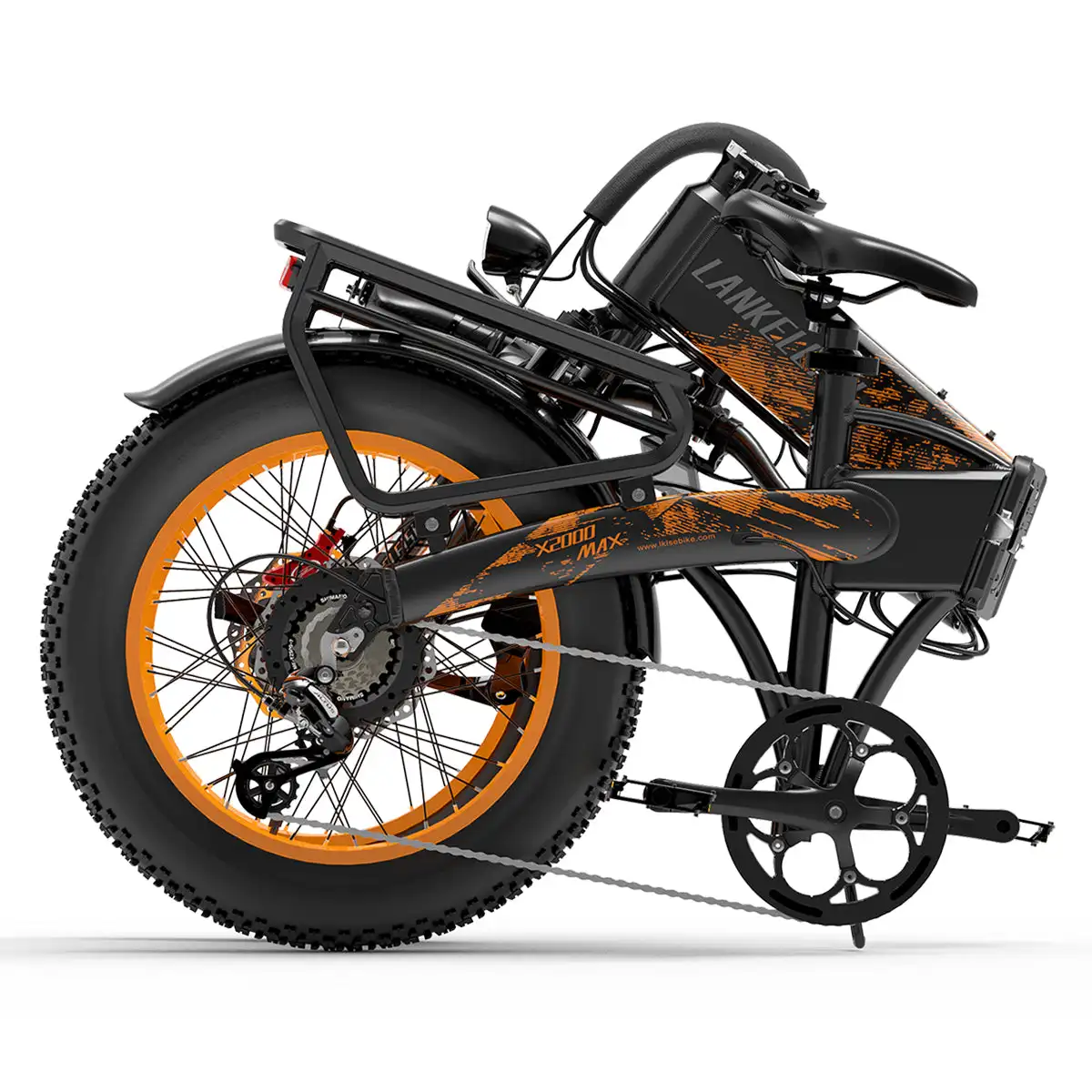LANKELEISI X2000 MAX 2000W Dual Motor Foldable Electric Mountain Bike 48V Lithium Battery Central Motor Tube Battery New Arrival