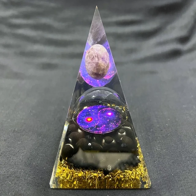 Blue Nobian Pyramid With Floating Amethyst Ball For Online Sale