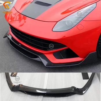 3K Real Carbon Fiber Body Kit for Ferrari F12 New DMC Style Car Front Bumper Lip and Rear Spoiler