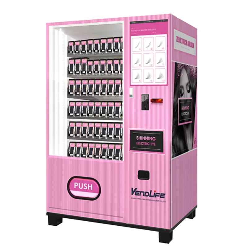 Popular beauty retail items cosmetics combo vending machine self service small lash automatic hair eyelash vending machines