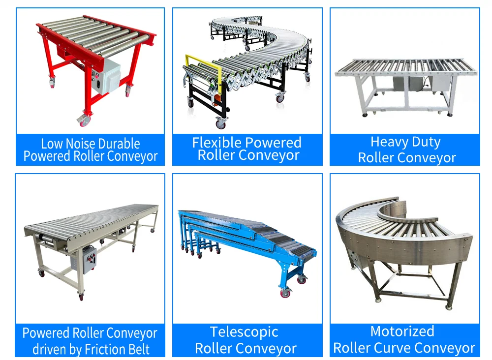 10m Mobile Powered Roller Conveyor Driven By Friction Belt Logistics Warehousing Conveyor Buy