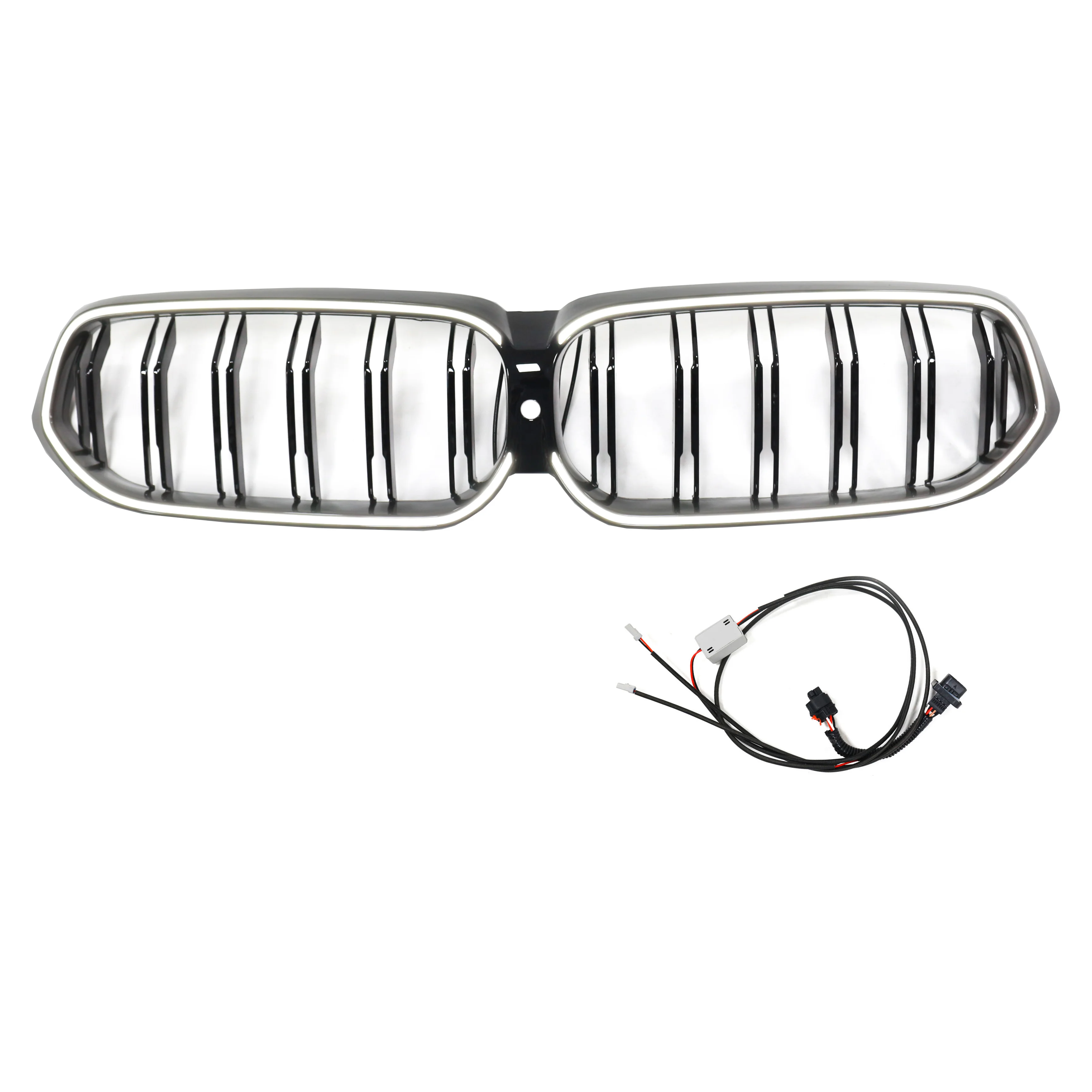 2021+ 6 Series G32 Bodykit Front Single/Double Line Gloss Black LED Kidney Grill
