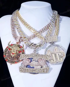 GRA Certified Moissanite Pass Diamond Tester 3D Letter Hip Hop Unisex New Arrival High Quality Iced Gold Party 925 Sterling