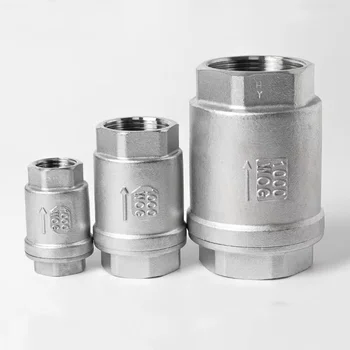 SS316 Spring Check Valve, 3-Piece Construction, ANSI/DIN, 1/4"-2", High-Quality, Zhejiang Manufacturer