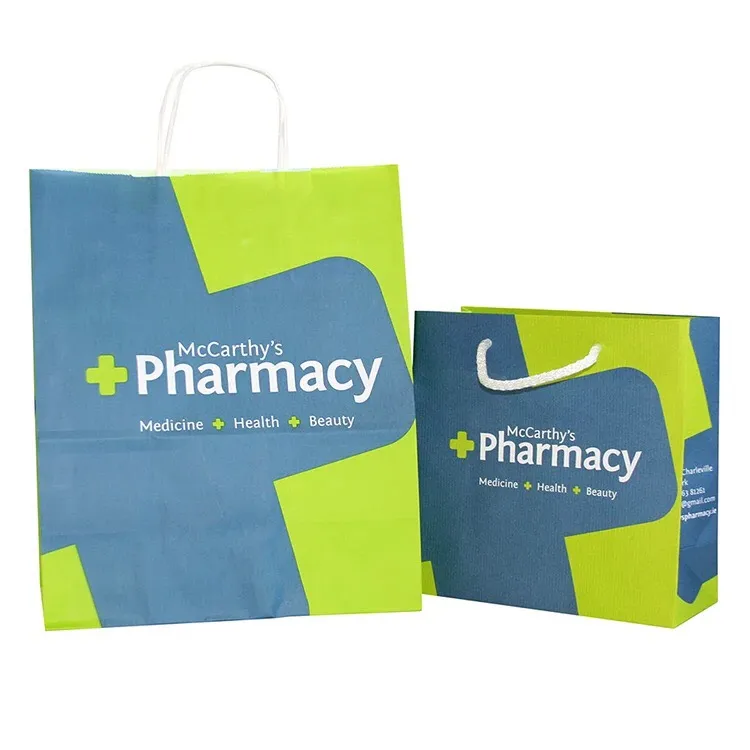 Pharmacy Paper Bag From Vietnam Eco Friendly Kraft Paper Material With ...