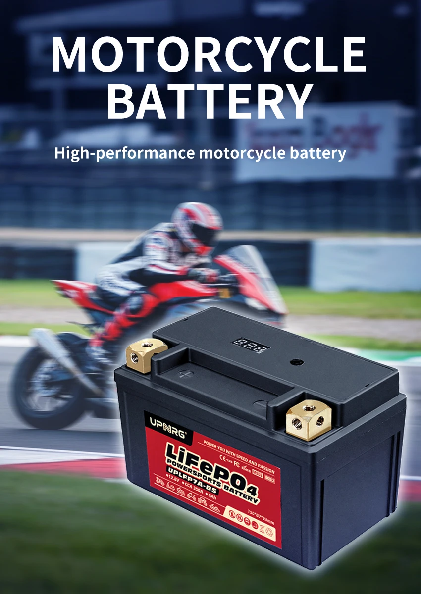UPNRG LiFePO4 Motorcycle Starter Battery Banner