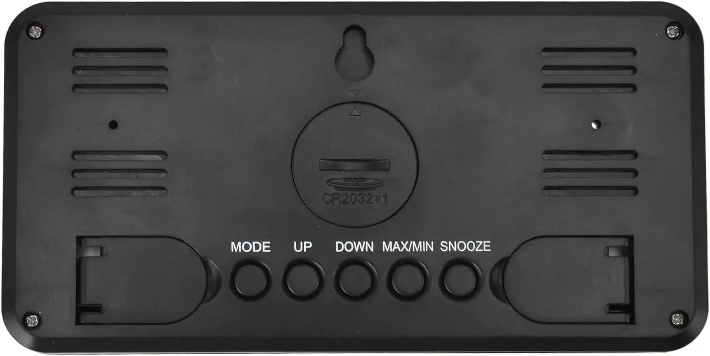 Portable Black Battery Desktop Clock Small Digital Clock for Home Office for Student Dormitory