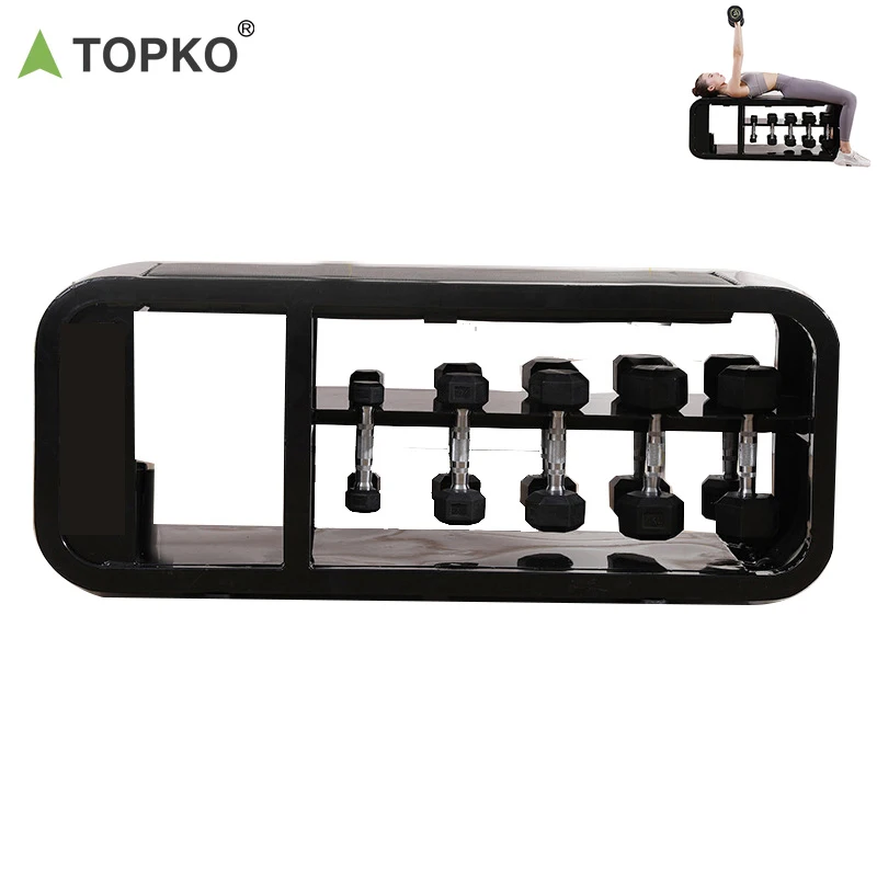TOPKO High Quality Multifunctional Workout Bench Storage Fitness Bench Fitness Equipment Dumbbell Storage Weight Bench