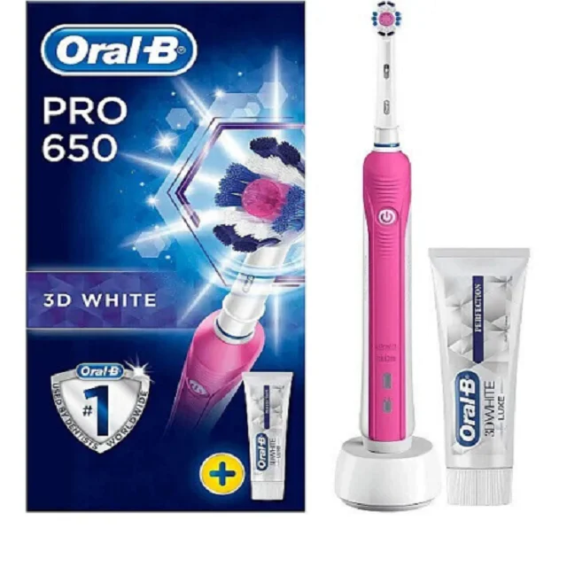 Oral-b Pro 1000 Electric Toothbrush & Toothpaste,Black & White,Twin ...