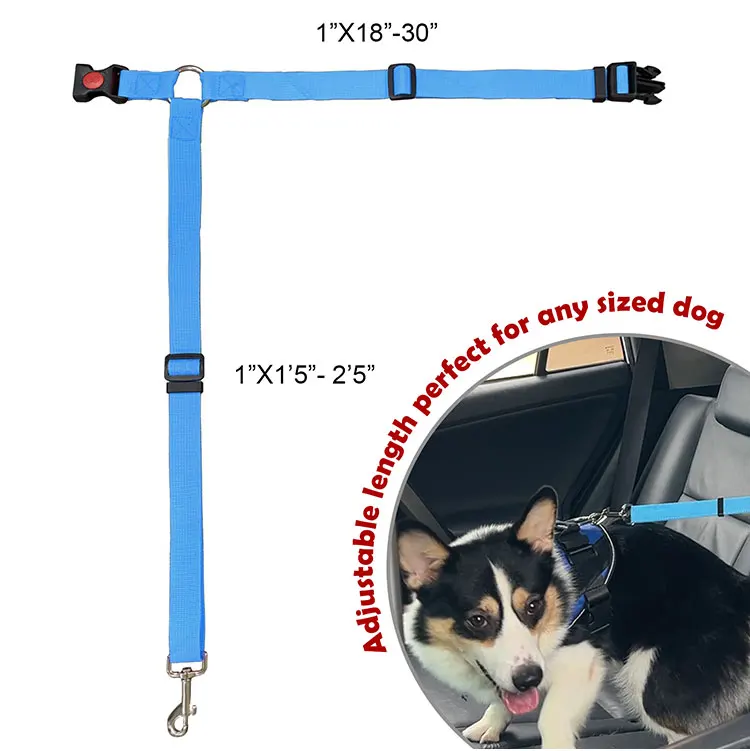 Premium Colorful Dog Seat Belt Nylon Pet Car Seat Belt Strap Simpleuse