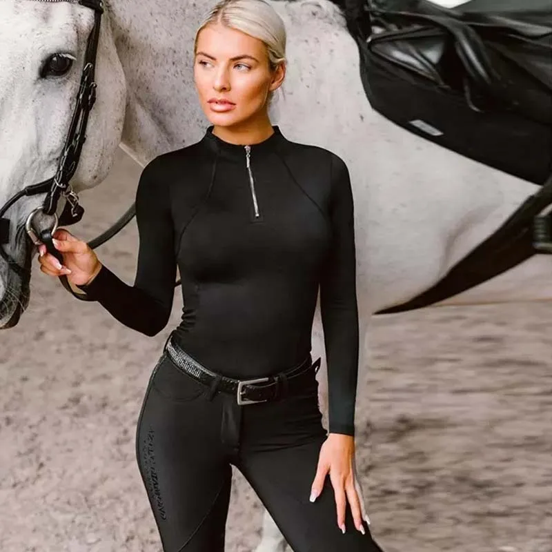 Horse Riding Garments Horse Riding Shirt Equestrian Clothing Women's Short-sleeved| Alibaba.com