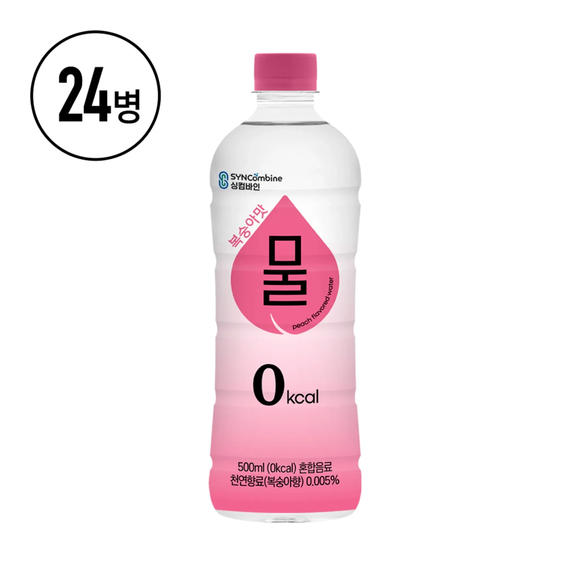 KOREAN DRINK WATER さわやかピーチフレーバー水割り 500ml×24本