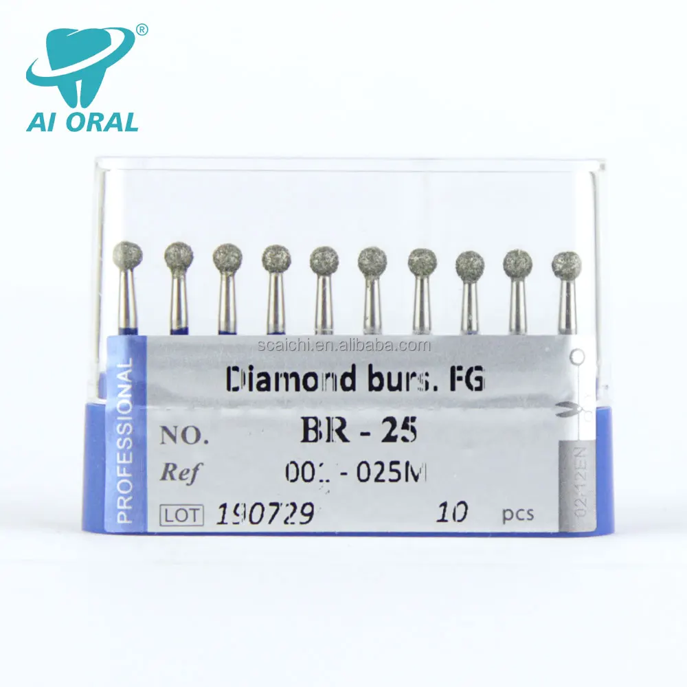 BR-25 Durable Diamond-Coated Dental Bur for Low-Speed Handpieces