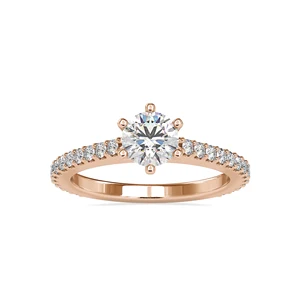 Trending Product 0.85 Carat Moissanite Round Cut Engagement Wedding Ring 10k Yellow Gold Iced Jewelz