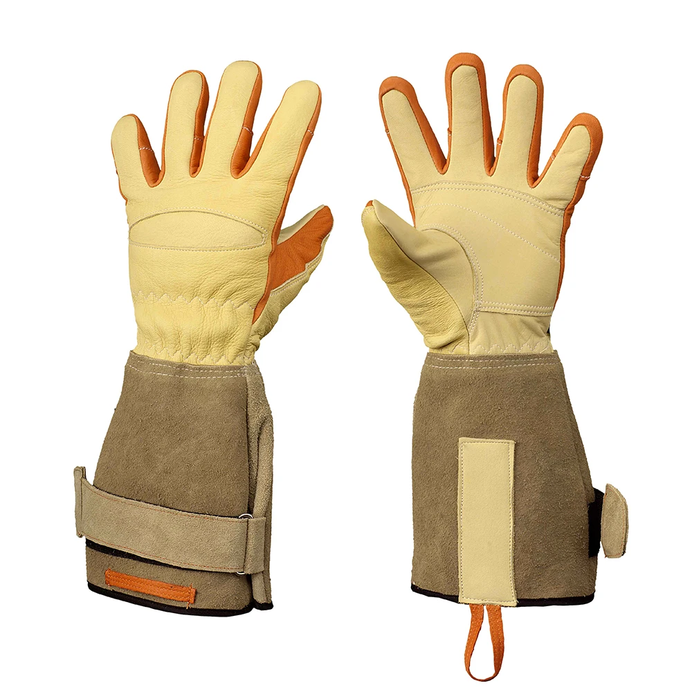 Cow Split Leather Welding Heat Resistance Fire Fighting Gloves Hand Protection Fire Proof Gloves