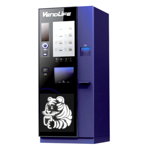 Floor mounted bean to cup coffee vending machine for sale public vending coffee machine hot and cold