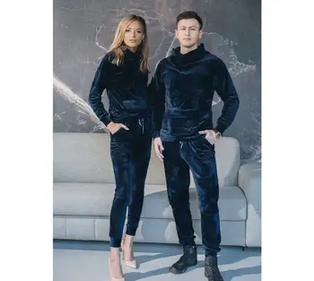 Skpabo Womens Tracksuit Set Full Length, Velvet Hooded 2 Pieces Active Sports Wear Jogging Tracksuits Lounge Wear Sets