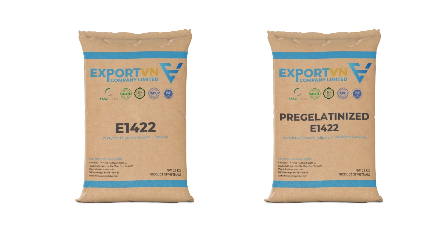 E1422 Hot Swelling Starch For Hot Sauces Sausage Haccp 50kgs Pp Bag