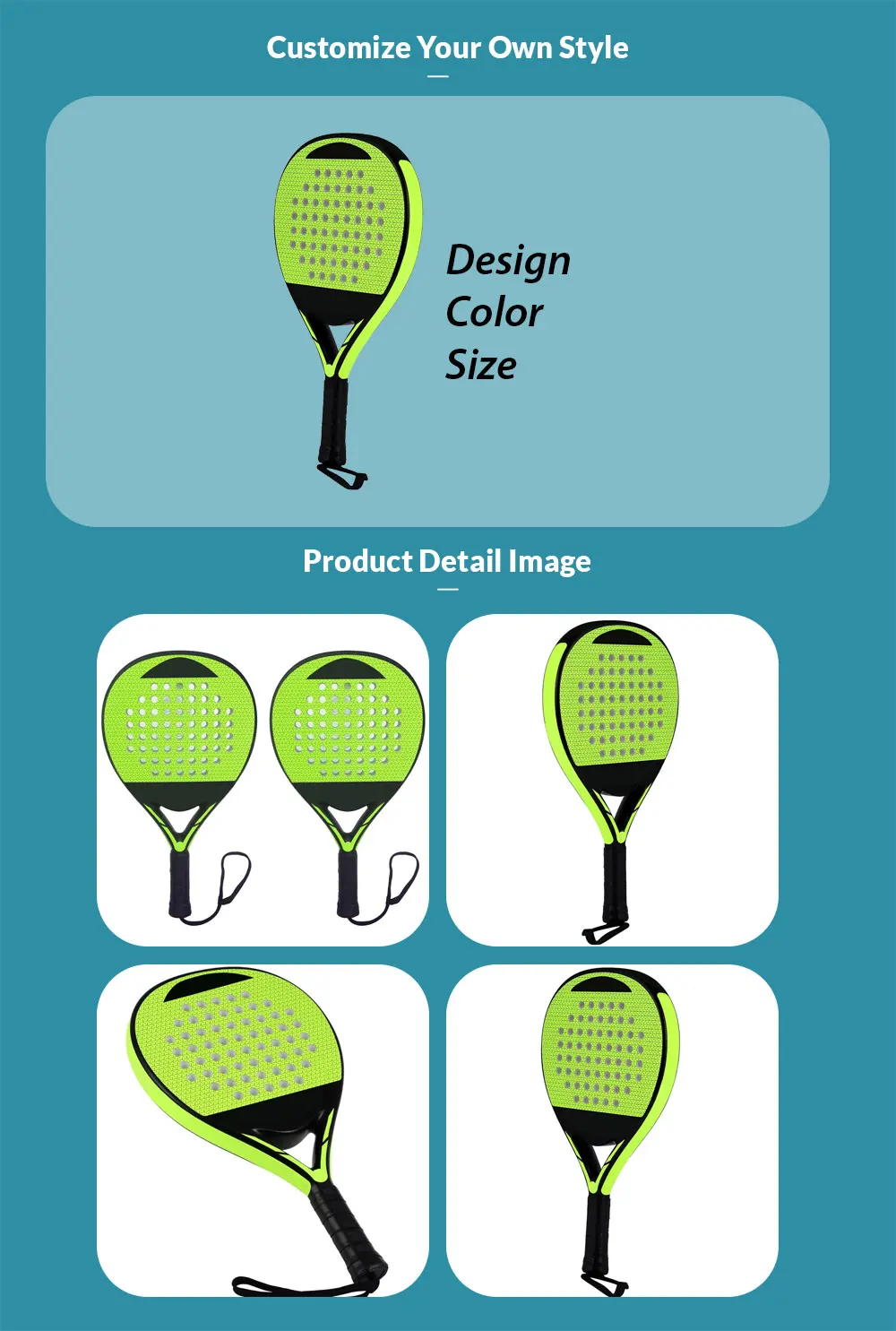 Paddle Racket Alibaba OEM Services Latest Style Carbon Fiber Paddle Rackets Premium Quality ...