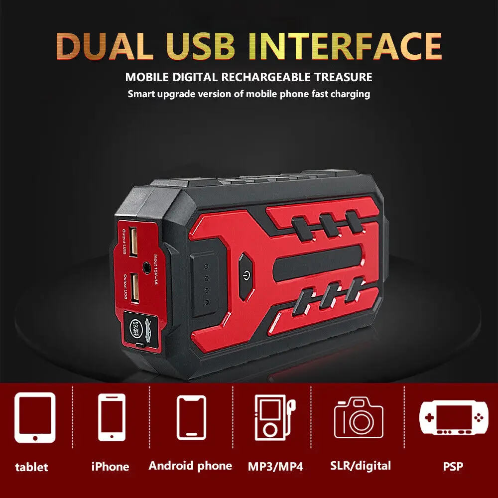 Portable Jump Starter Power Bank 12000mah Car Jump Starter With Charger