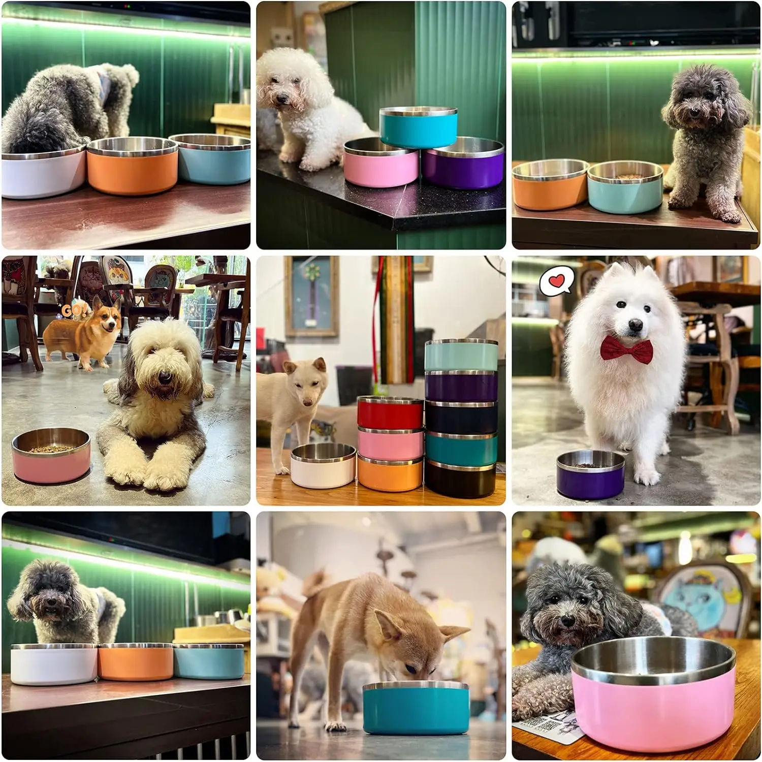 Personalized Stainless Steel Drinking Metal Dog cat Pet Feeding